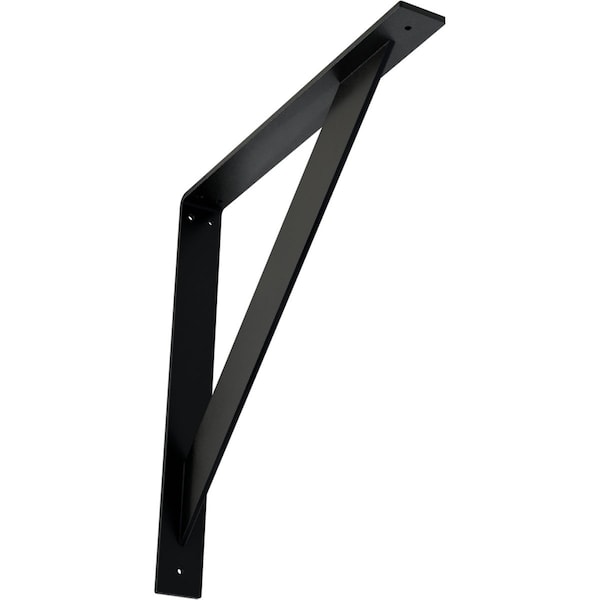 Ekena Millwork Traditional Steel Bracket, Powder Coated Black 2"W x 18"D x 18"H BKTM02X18X18TRPBL - main